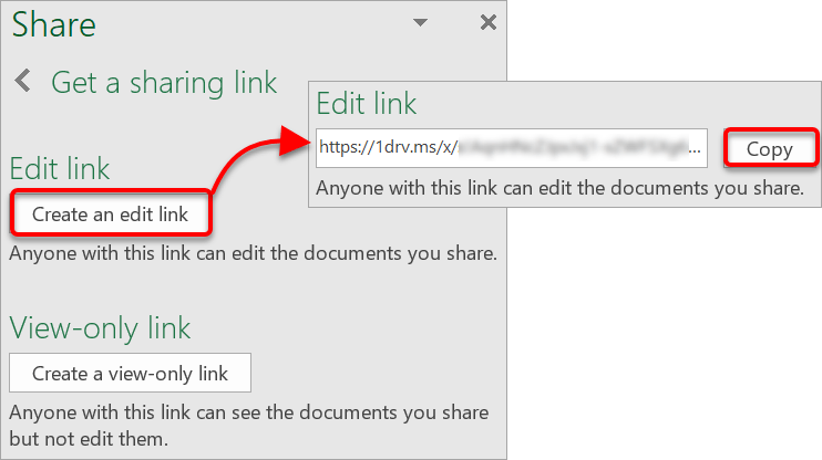 Create an edit link