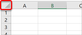 Selecting the entire worksheet