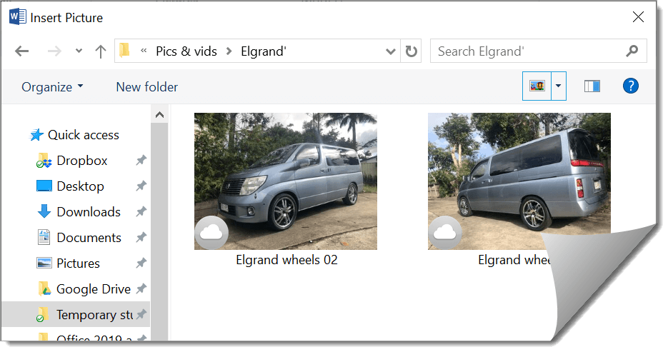 Using a image already on your computer