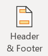 Page Setup: Creating a simple header and footer