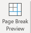 Page Break Preview icon: Previewing & changing the page break positions