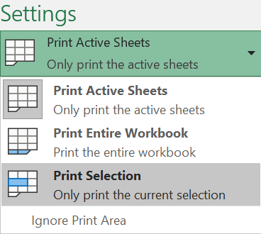 How to print particular cells, worksheets or the whole caboodle