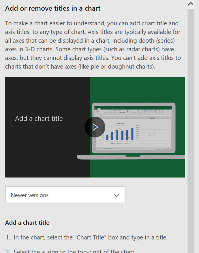 Eventually you will find the appropriate help in Excel that answers your question