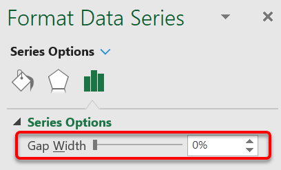 The Gap Width on the Histogram can be changed