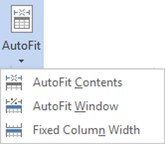 Setting the autofit behaviour of your Word tables