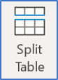 How to split one Word table into two