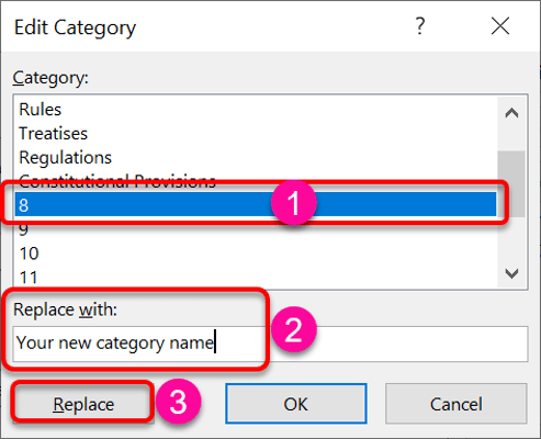 Creating a table of authorities