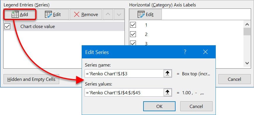 Add the Increase brick data range