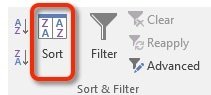 Figure 04 - Big Sort button