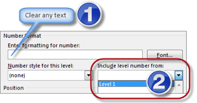 Multilevel numbering in Word 05
