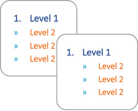 MLN 05 - Mixing numbers and bullets on different levels